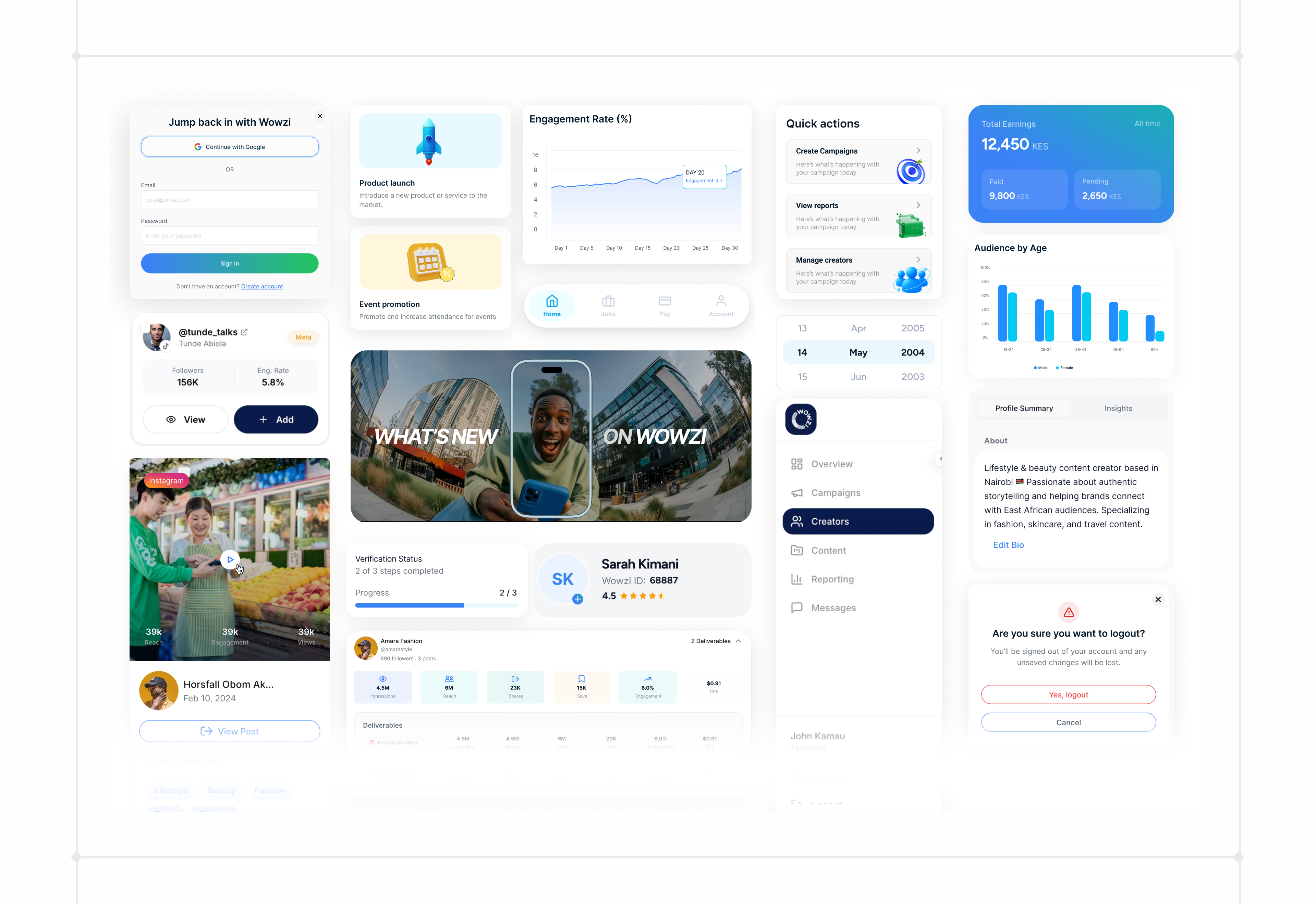 Wowzi enterprise landing page